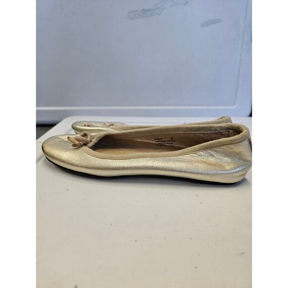 Steve Madden Women's Rudin Bow Ballet Flat Leather Upper Silver Size 6 - Picture 4 of 8
